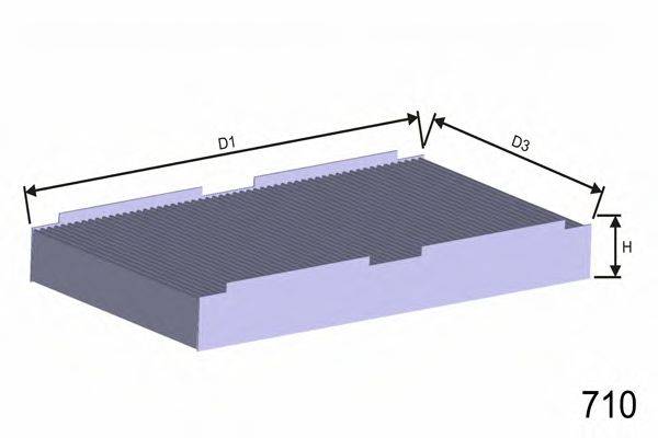 MISFAT HB135 Фільтр, повітря у внутрішньому просторі