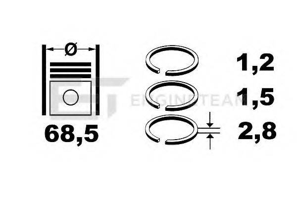 ET ENGINETEAM R1001200 Комплект поршневих кілець