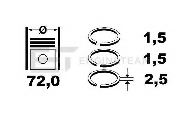 ET ENGINETEAM R1004000 Комплект поршневих кілець