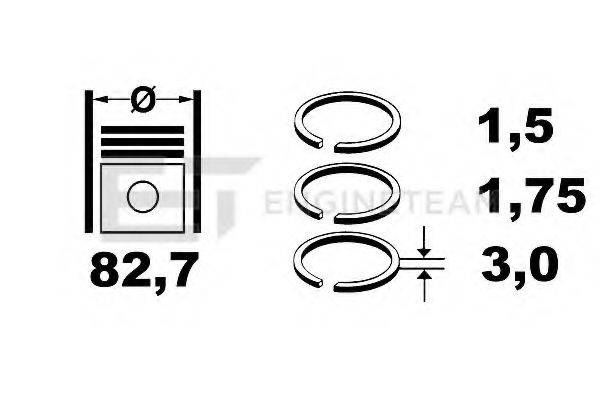 ET ENGINETEAM R1004200 Комплект поршневих кілець