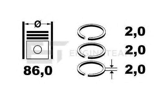 ET ENGINETEAM R1006900 Комплект поршневих кілець