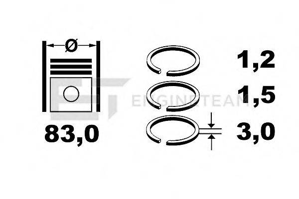 ET ENGINETEAM R1007800 Комплект поршневих кілець