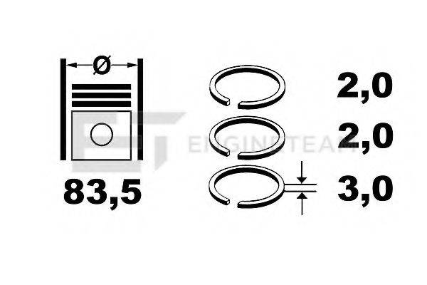 ET ENGINETEAM R1002750 Комплект поршневих кілець