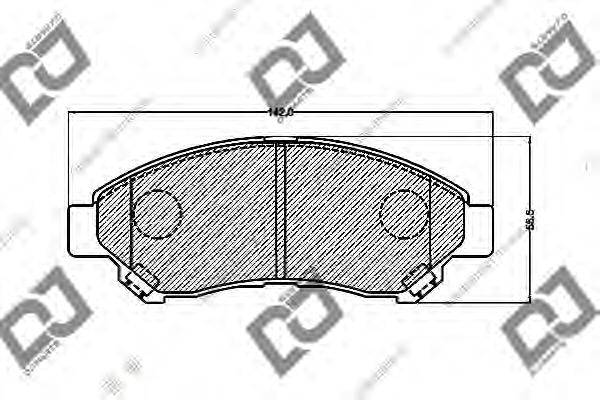 DJ PARTS BP1440 Комплект гальмівних колодок, дискове гальмо