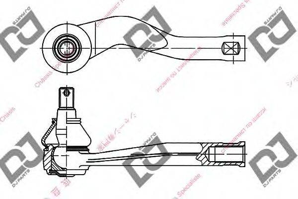 DJ PARTS DE1299 Наконечник поперечної кермової тяги