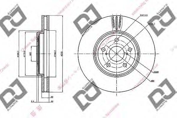 DJ PARTS BD2029 гальмівний диск