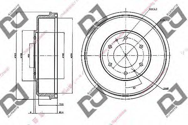 DJ PARTS BR1107 Гальмівний барабан