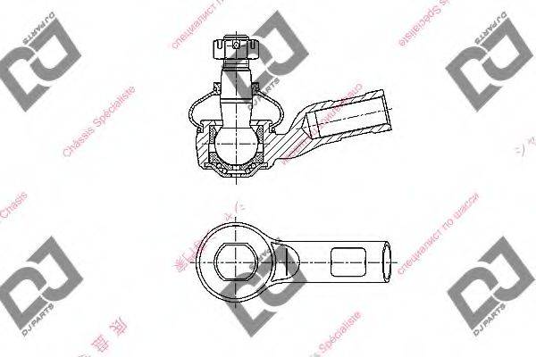 DJ PARTS DE1169 Наконечник поперечної кермової тяги