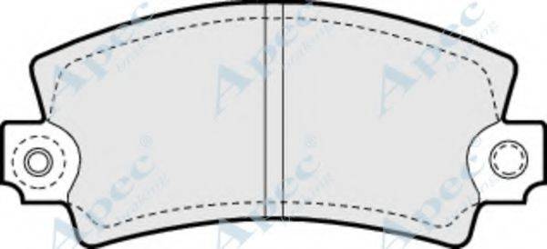 APEC BRAKING PAD135 Комплект гальмівних колодок, дискове гальмо