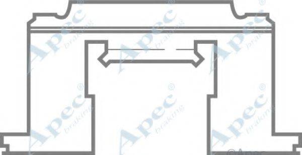 APEC BRAKING KIT411 Комплектуючі, гальмівні колодки