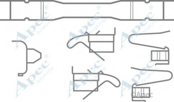 APEC BRAKING KIT505 Комплектуючі, гальмівні колодки