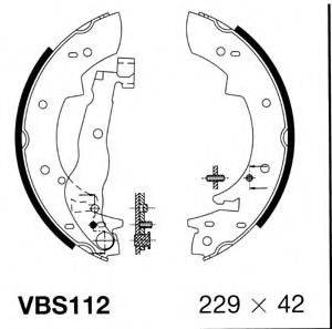 MOTAQUIP VBS112 Комплект гальмівних колодок