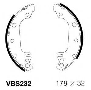 MOTAQUIP VBS232 Комплект гальмівних колодок