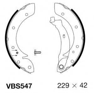 MOTAQUIP VBS547 Комплект гальмівних колодок