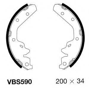 MOTAQUIP VBS590 Комплект гальмівних колодок