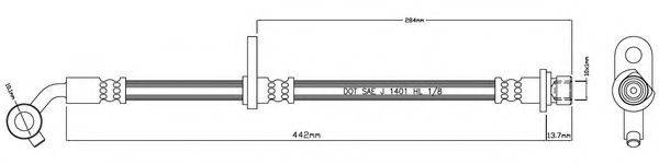 MOTAQUIP VBH1052 Гальмівний шланг