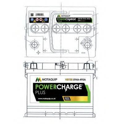 MOTAQUIP VBY30 Стартерна акумуляторна батарея