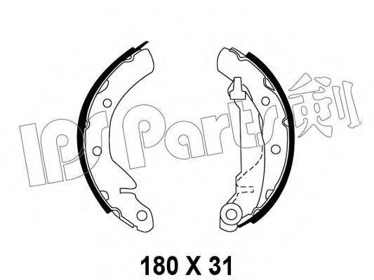 IPS PARTS IBL4W00 Гальмівні колодки