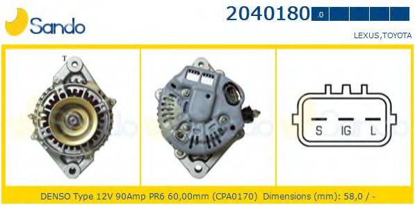 SANDO 20401800 Генератор