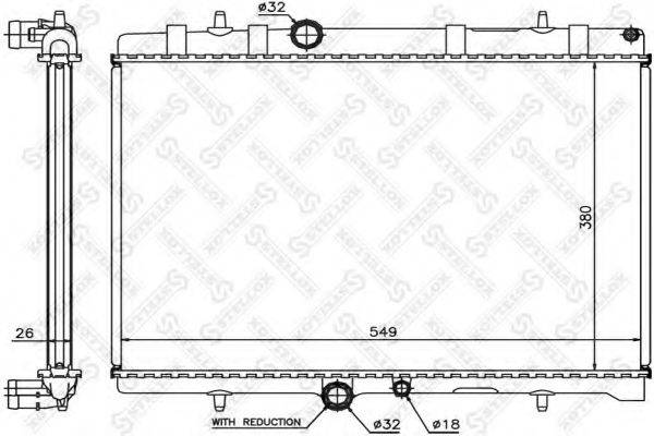 STELLOX 1025077SX Радіатор, охолодження двигуна