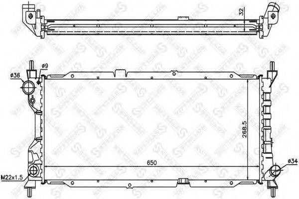 STELLOX 1025203SX Радіатор, охолодження двигуна