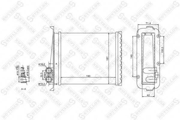 STELLOX 1035023SX Теплообмінник, опалення салону