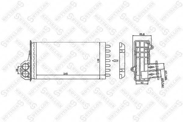 STELLOX 1035047SX Теплообмінник, опалення салону