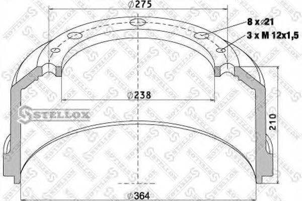 STELLOX 8500007SX Гальмівний барабан