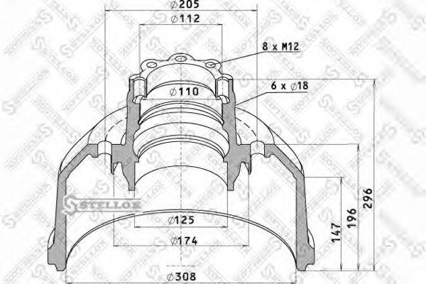 STELLOX 8500065SX Гальмівний барабан