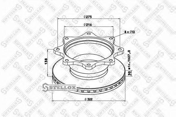 STELLOX 8500733SX гальмівний диск