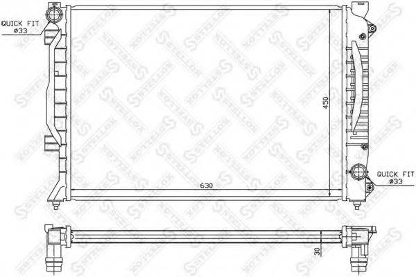 STELLOX 1025249SX Радіатор, охолодження двигуна