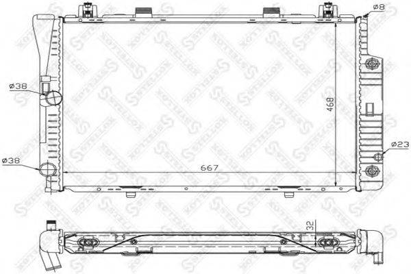 STELLOX 1025425SX Радіатор, охолодження двигуна