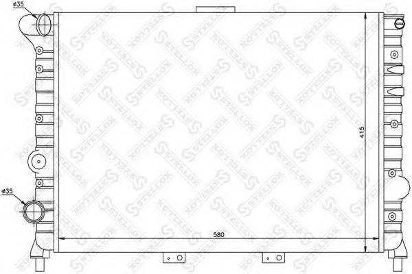 STELLOX 1025487SX Радіатор, охолодження двигуна