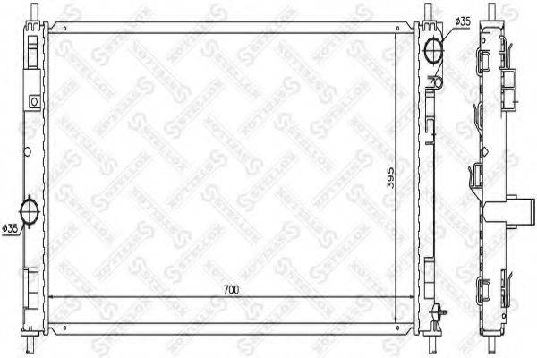 STELLOX 1025631SX Радіатор, охолодження двигуна