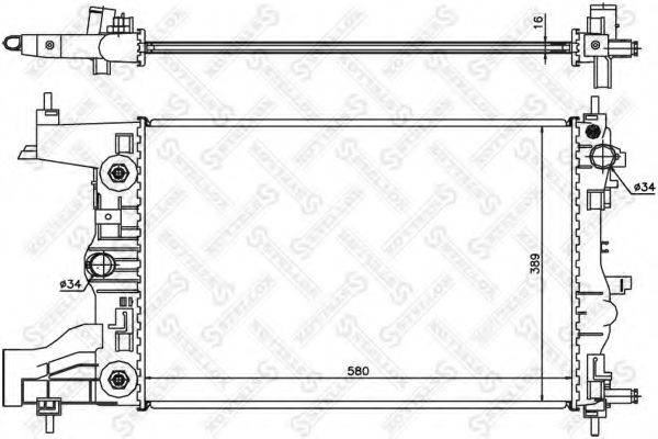 STELLOX 1025696SX Радіатор, охолодження двигуна