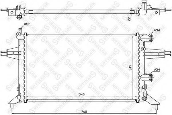 STELLOX 1025998SX Радіатор, охолодження двигуна