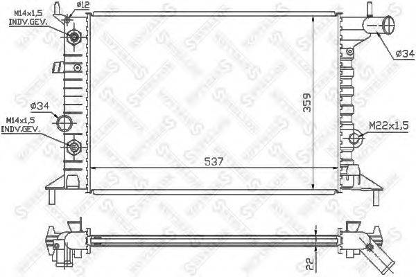 STELLOX 1026013SX Радіатор, охолодження двигуна