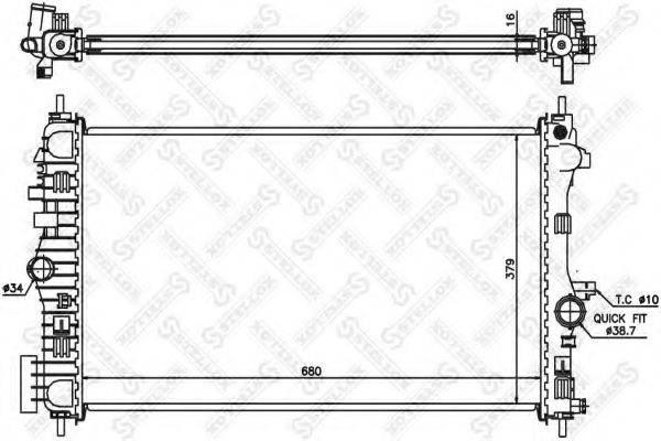 STELLOX 1026026SX Радіатор, охолодження двигуна