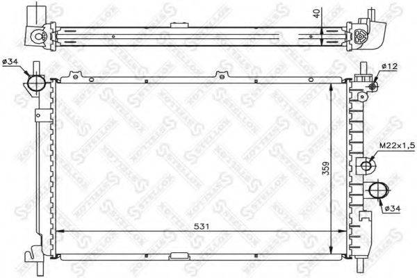 STELLOX 1026069SX Радіатор, охолодження двигуна