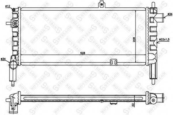 STELLOX 1026073SX Радіатор, охолодження двигуна