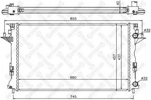 STELLOX 1026175SX Радіатор, охолодження двигуна