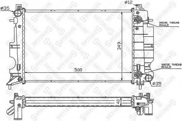 STELLOX 1026229SX Радіатор, охолодження двигуна