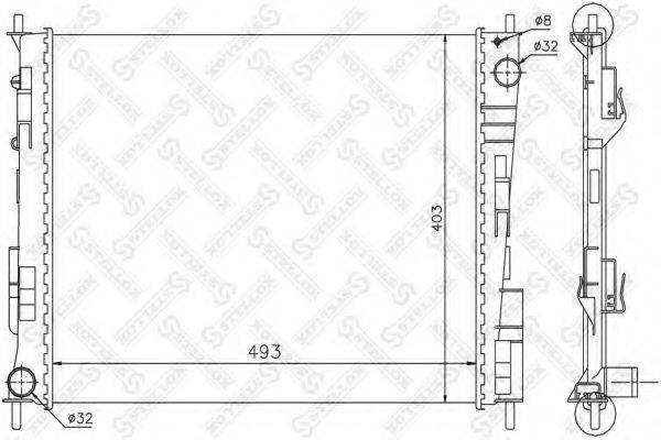 STELLOX 1026566SX Радіатор, охолодження двигуна