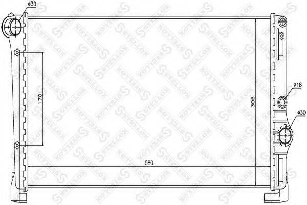 STELLOX 1026733SX Радіатор, охолодження двигуна