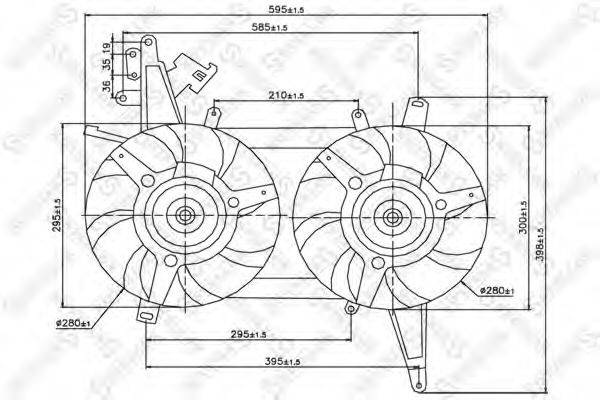 STELLOX 2999057SX Вентилятор, охолодження двигуна