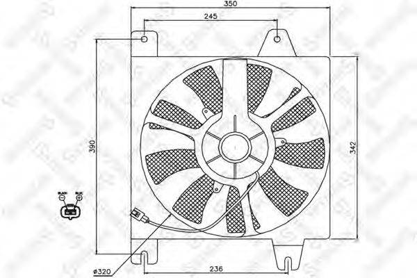 STELLOX 2999193SX Вентилятор, охолодження двигуна