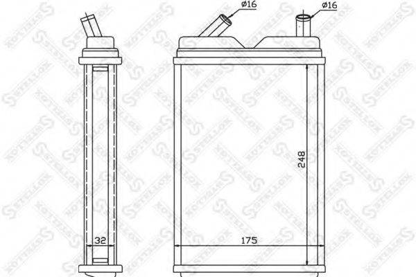 STELLOX 1035180SX Теплообмінник, опалення салону