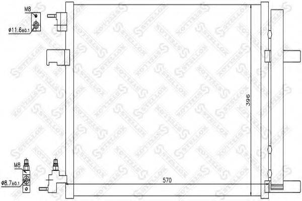 STELLOX 1045686SX Конденсатор, кондиціонер