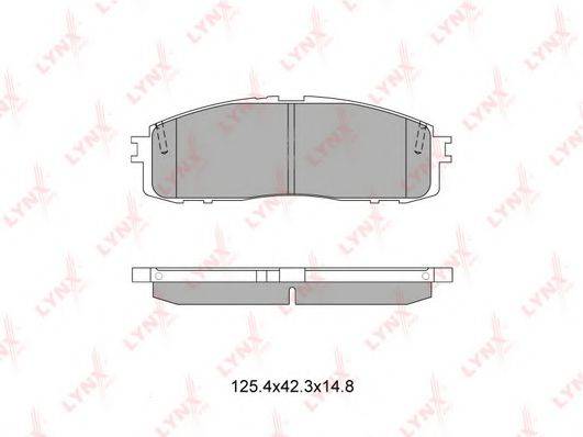 LYNXAUTO BD7602 Комплект гальмівних колодок, дискове гальмо