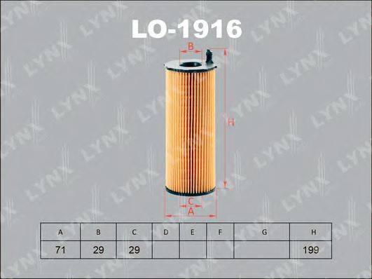 LYNXAUTO LO1916 Масляний фільтр